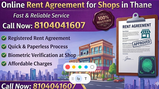 Online rent agreement for shop in thane